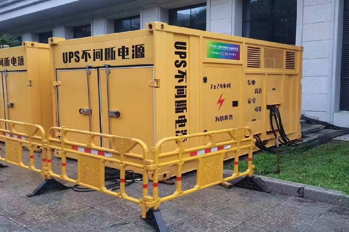 姑苏发电机租赁施工现场