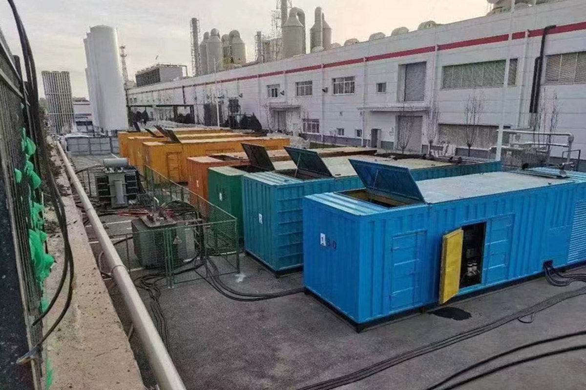姑苏发电机租赁施工现场